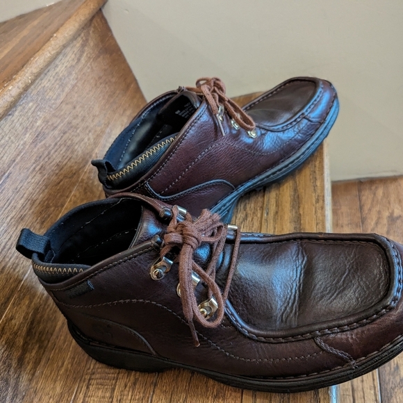 Timberland Boots Mens size 9 Chukka Brown Leather Ankle Top Lace Up - Picture 9 of 13